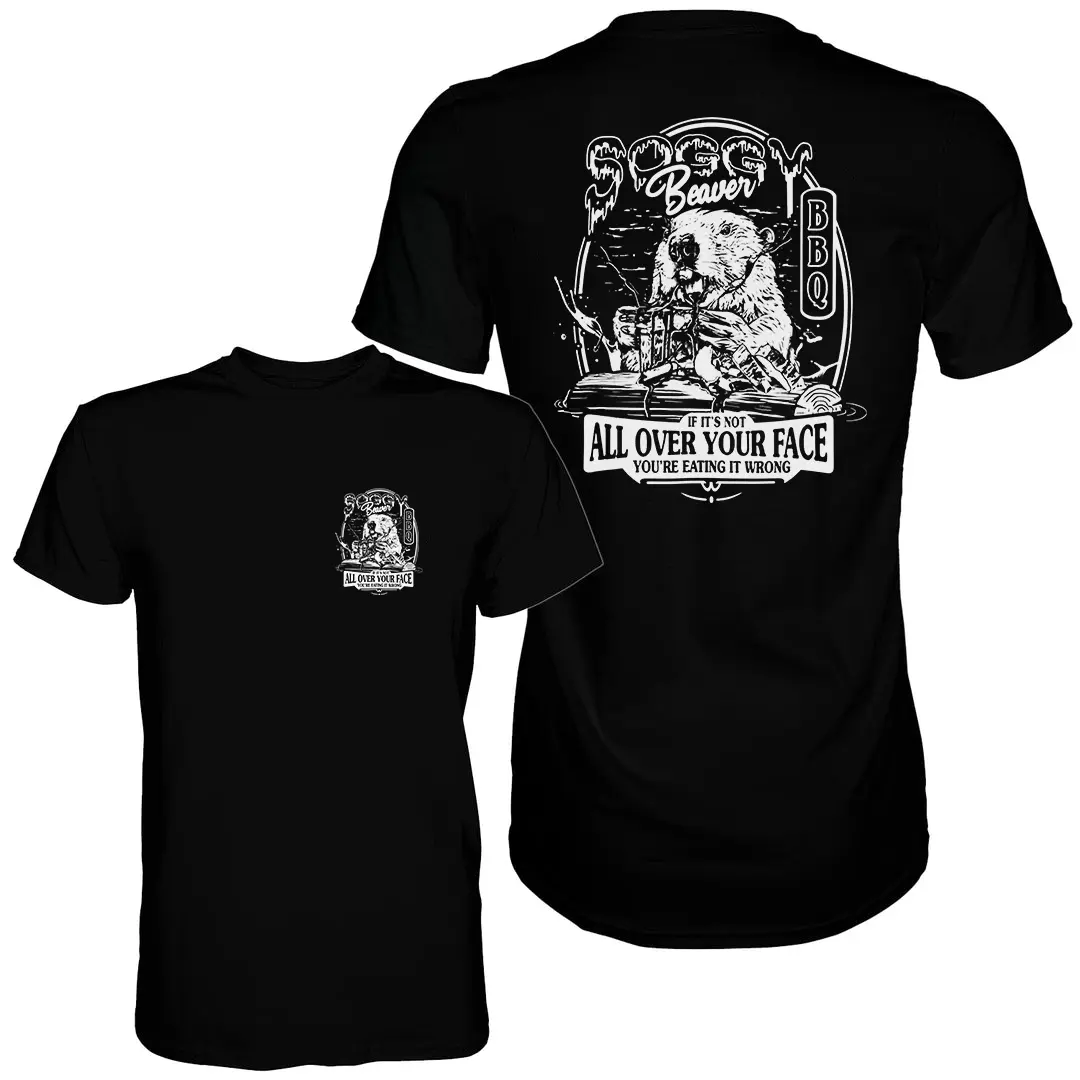 Men's Beaver Liqueur Vintage 100% Cotton Short-Sleeve T-Shirt - Funny Humor Streetwear Top, Menswear Sports Outdoor Sports Top, Shortsleeve, Tshirt