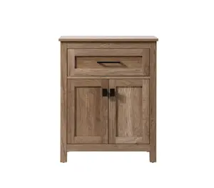 Elegant Kitchen & Bath SC012430NT 24 in. Wide Bathroom Storage Freestanding Cabinet, Natural Oak