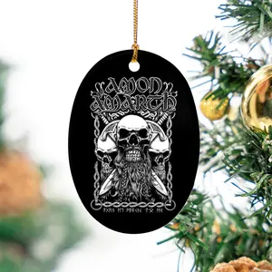 Amon Amarth ceramic and acrylic ornament, Christmas tree decor, Rock band Xmas gift 3