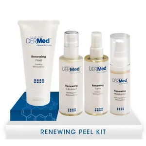 302 Professional Skincare DERMed Renewing Peel Multi-Pack, Glycolic Acid Travel Skin Repair Kit for Convenient Dead Skin Removal