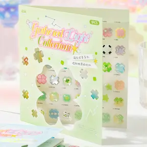 Blingbling Galaxy Stickers, Pet Laser Silver Color + Thick Glue, 4 Designs, Perfect for Phones, Earphones, Luggage, Stand Out!