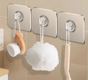 24-Pack Heavy Duty Adhesive Wall Hooks – Seamless No-Drill Stick-On Hangers for Home & Kitchen