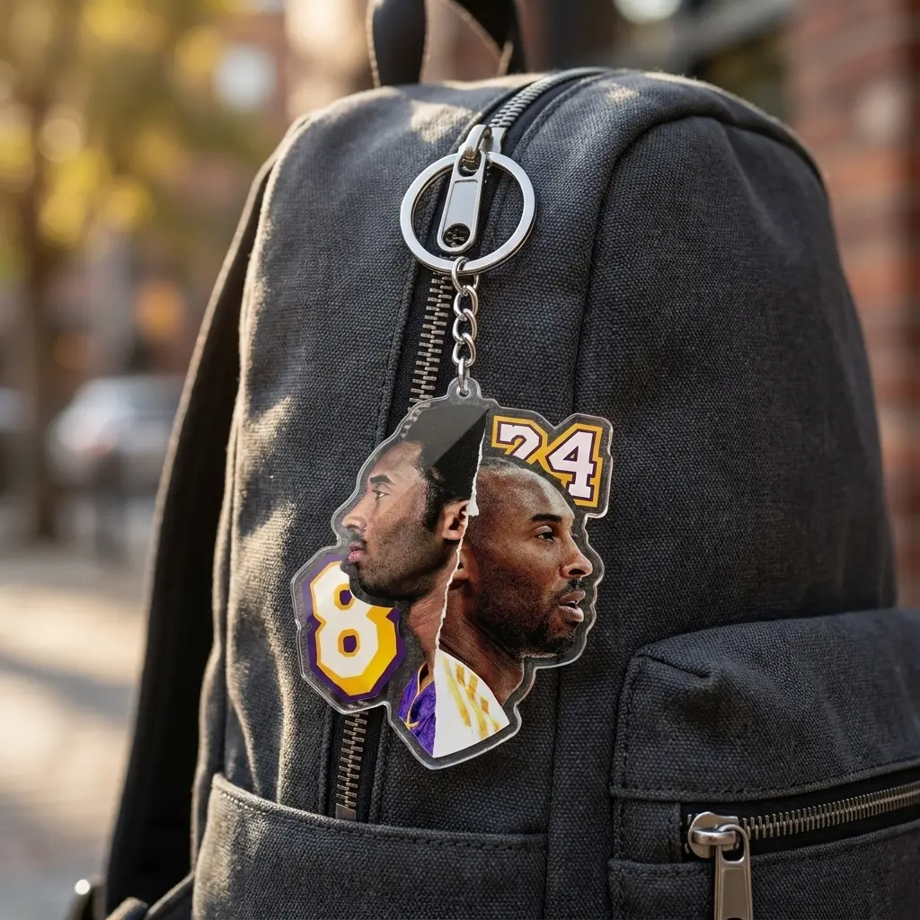 Black Mamba Legendary Basketball Legend #8 #24 Acrylic Keychain | Black Mamba Sports Bag Charm