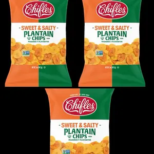 Chifles Sweet and Salty Plantain Chips 5oz x 3 Packs - Perfect Snack for Any Occasion