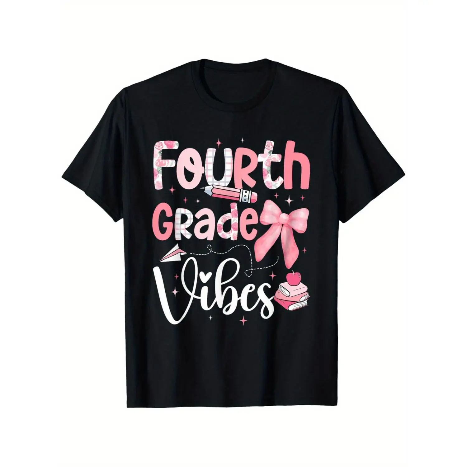 Pastel-Themed Cotton T-shirt for Fourth Grade Girls Perfect for Back-To-School Comfortable Round-Neck Tee Suitable for Boys And Girls Breathable Fabric Trendy Design Great Gift for Children,Men's,Regular,Fit Textured Knit Top,belle,princess,gra,,training,