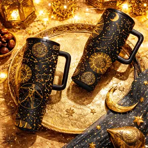 1 Pc 40oz Vacuum Mug Double Wall Stainless Steel Insulated Mug With Handle, Leak Proof Skinny Design For Hot Cold Drinks, Keeps Hot 12 Hours Cold 24 Hours, Ramadan Gift Idea Holiday Present For Women Men Daily Office Travel Use, Vacuum Insulated Cup