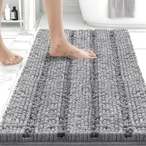 High pile 3pcs Indoor Door Mat Set, Super Absorbent Microfiber Chenille Entryway Rug, Non-Slip Front Door Mat, Quick Dry Machine Washable Pet-Friendly Mats for Entryway/Hallway/Kitchen