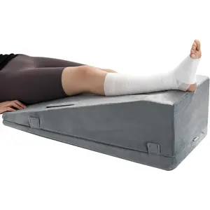 Leg Elevation Pillow, Premium Foam Leg Support Adjustable Wedge Pillow Relieves Joint Pain After Surgery Ergonomic Curve for Leg Support Promote Blood Circ