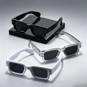 Men’s 3-Pack Lightweight Plastic Sports Sunglasses - Small Square Frame, Polarized Anti-Reflective Nylon TR90 Lenses, Black/Transparent/White Frames, Durable Eyewear for Driving, Outdoor Activities, Beach