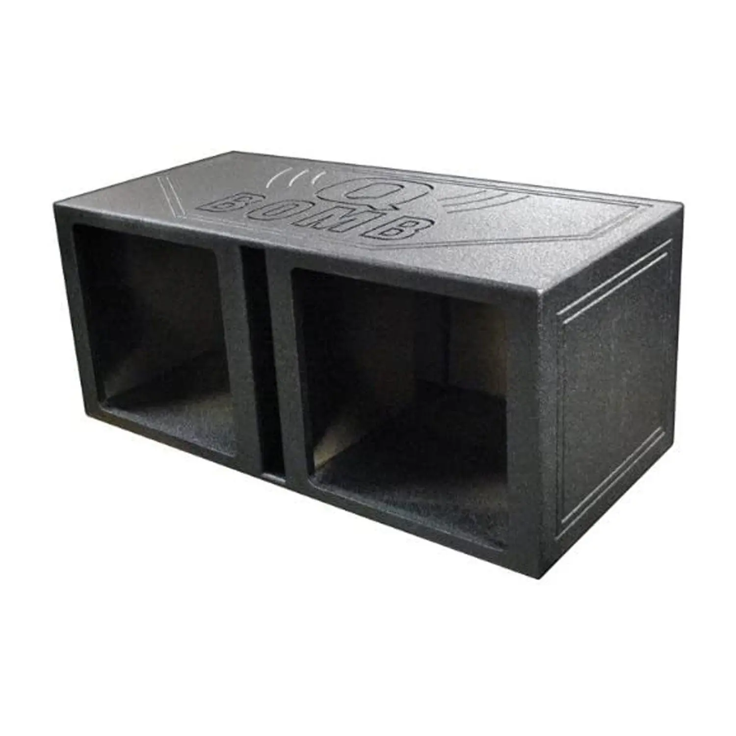 QPower QBOMB 15 Inch Center Vented Dual Subwoofer Enclosure Speaker Box, Square QPower QBOMB 15 Inch Center Vented Dual Subwoofer Enclosure Speaker Box, Square
