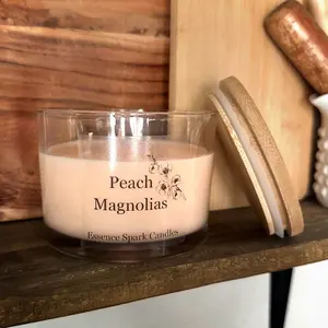 Peach magnolia candle