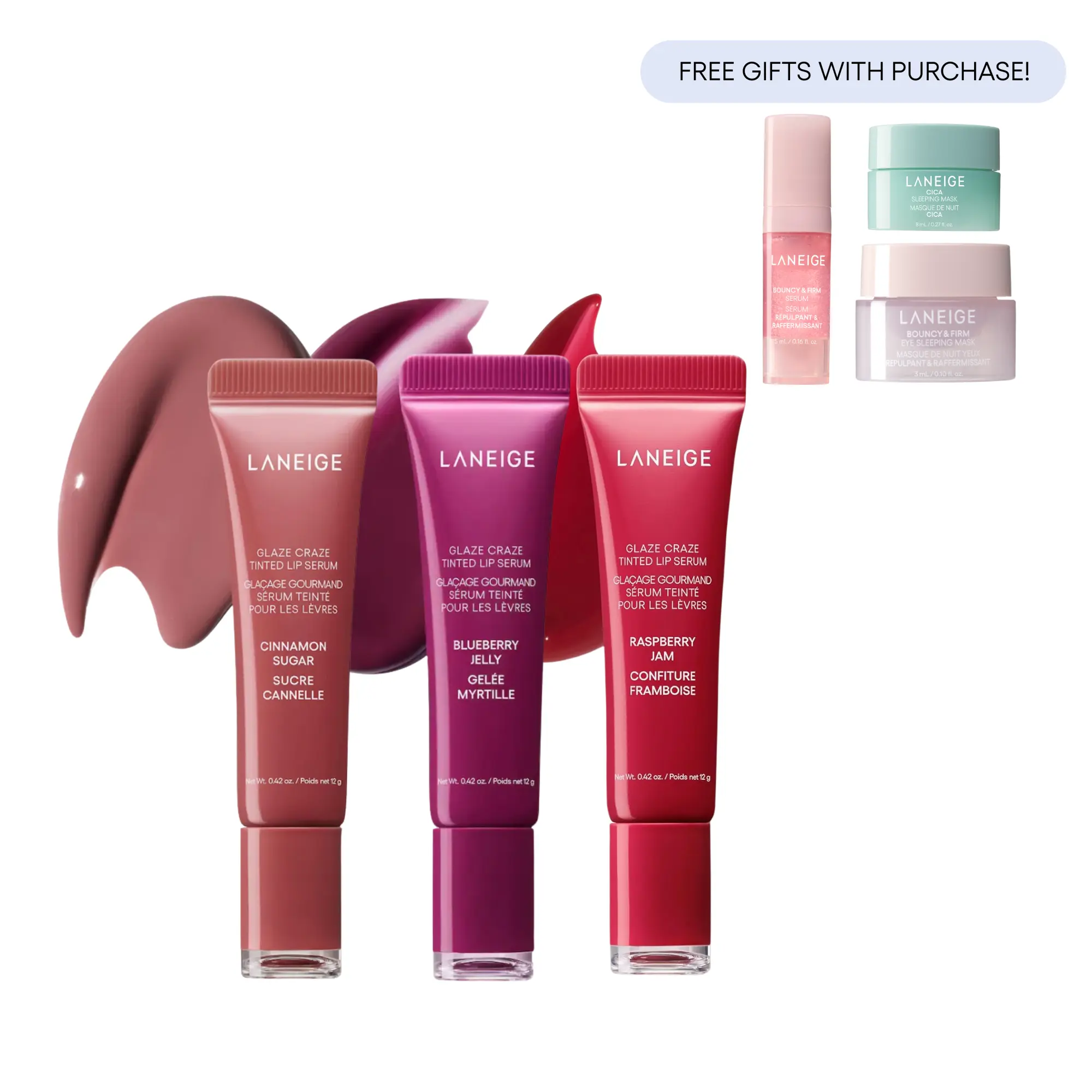 Cinnamon Sugar, Blueberry Jelly, Raspberry Jam