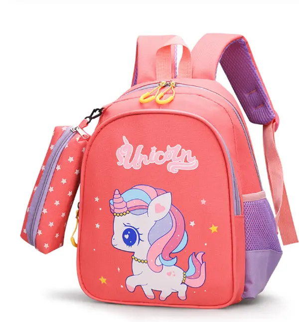 Kids’ Backpack with Pencil Case, Cute Design, Lightweight Double-Shoulder Bag for Preschool Girls & Boys Ages 3–6