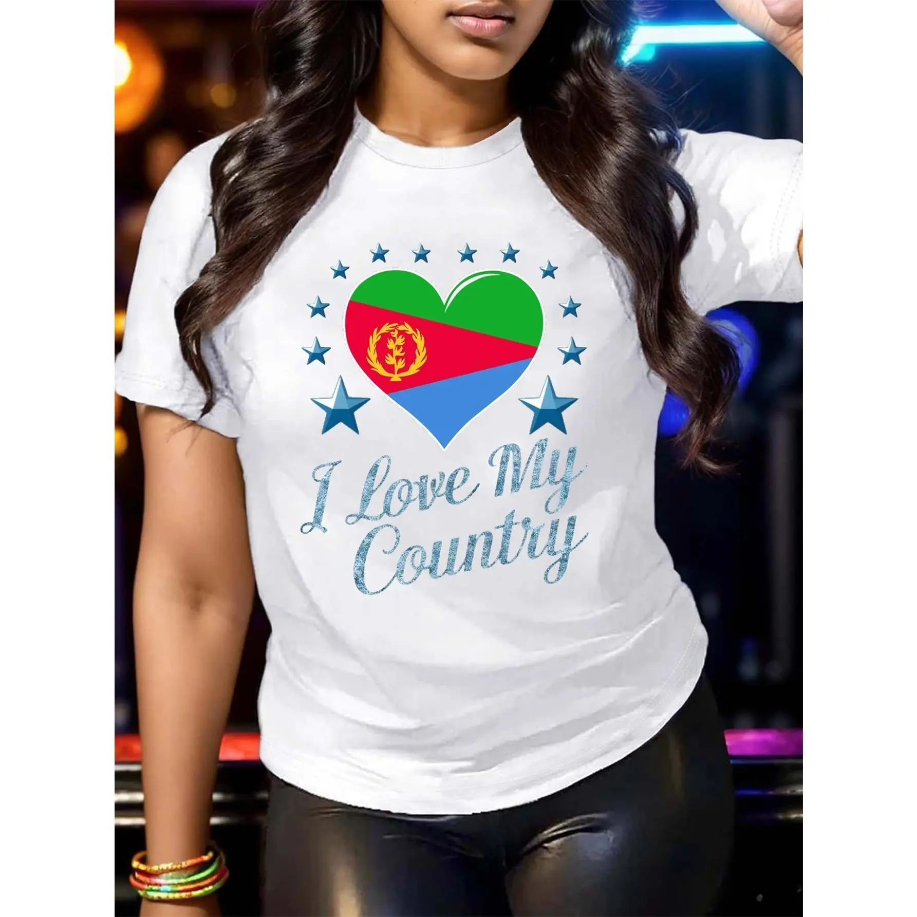 Nation Flag Eritrea Pure Women'S Tshirt Comfort Fit