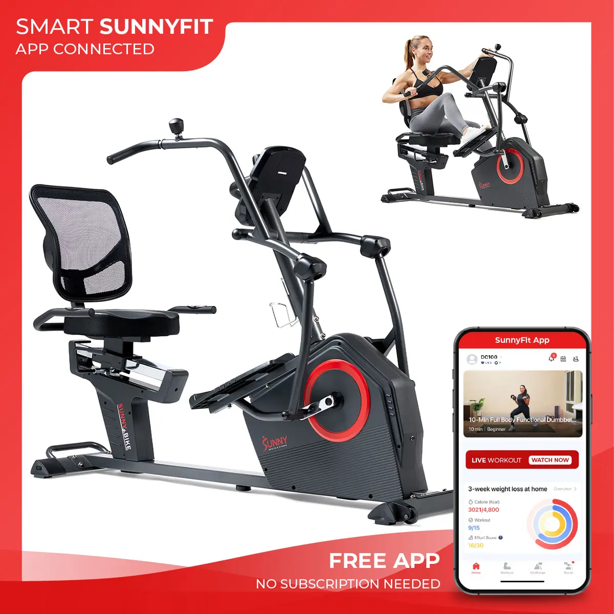 SMART Electro-Magnetic Recumbent Bike