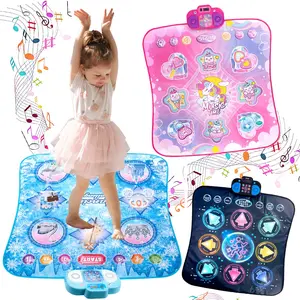 Dance Mat Toys for 3-12 Year Old Kids, Electronic Dance Pad with Light-up 8-Button, Mult-function Music Dance with 2 Game Modes & 9 Challenge Levels, Birthday Toys Gifts for 3+ Girls And Boys, Get Parent-child Interaction in Fun Way, Multifunction