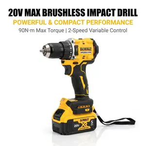 DeWalt DCF805 20V Brushless Hammer Drill Driving Screws Into Wood A 90Nm  With 2 Speed 0-2000 Rpm industrial task professional grade ideal tool
