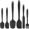 Silicone Spatula Set, 6 Pieces Food Grade Kitchen Utensils with Silicone Brush Heat Resistant BPA-free Rubber Spatula for Scraping, Baking, Cooking, Mixing