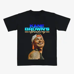 Kane Brown Broadway Comfort Colors T-Shirt – Country Music Concert Graphic Tee for Fans Vintage Casual Wear, Men's Tops