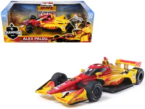 Dallara IndyCar #10 "DHL" Chip Ganassi Racing Champion "NTT IndyCar Series" (2025) 1/18 Diecast Model Car by IXO Models
