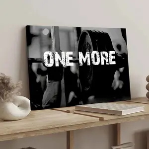 1Count Wooden Frame Canvas, Motivational Gym Weightlifting Images, Exquisite Poster, Fashion Bedroom Decoration, Modern Art Home Poster, Waterproof High Definition Printing, Ideal Gift, Art