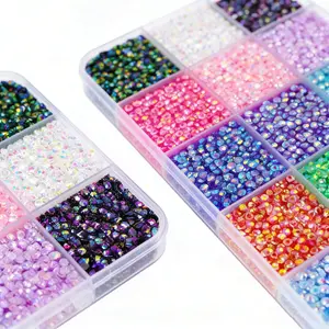 20000PCS Multicolor Nail Rhinestones with Glue for DIY Crafts