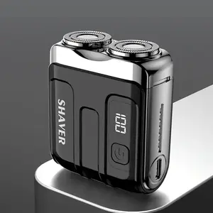 Men's Mini Electric Shaver, Travel Shaver, Portable Shaver, Dual Mode Wet/dry, USB Rechargeable, Digital Display, 300mah Battery, Ideal Gift