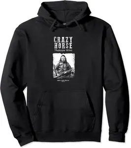 Crazy Horse-Lakota Chief-Warrior-Sioux-American-Indian Pullover Hoodie - Jatinderpa Shop 95B08LT6QLC9