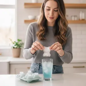 Cuddly 3D Koala Ice Cube Mold (4-Cavity) - Food-Grade Silicone Easy Press-Release Tray |   Charming Koala Shapes for Cocktails, Smoothies & Party Drinks |   Cute Kitchen Gift