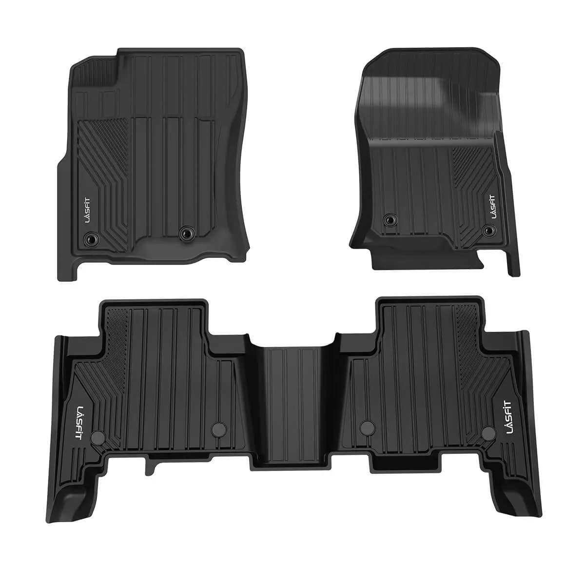 Lasfit Custom-Fit Solid Plastic Car Floor Mats - Synthetic Automotive Interior Mats for 2014-2023 Lexus GX460, Car Accessories for Dirty Shoes Protection, Easy To Clean