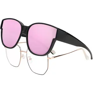 EyeconicFinds Polarised Over Glasses Sunglasses for Women UV400 Protection Fit Over Sunglasses Lightweight Frame B2922