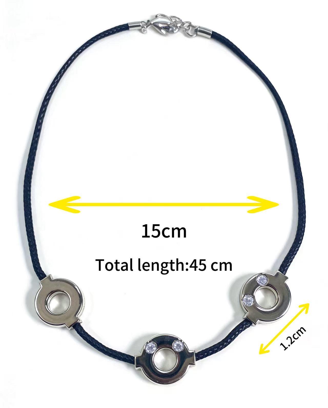 Akatsuki Itachi Uchiha Cosplay Set  Konoha Rogue Necklace Zhu Ring & Three-Ring Necklace High Quality Quality