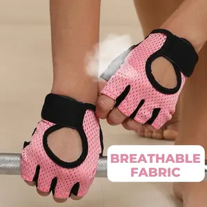 Breathable Workout Gloves, Workout Gloves with Wrist Wrap Support for Men and Women, Full Palm Protection, Exercise Gloves for Weight Lifting, Training, Gym, Training, Pull ups-Black