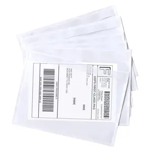 7.5" x 5.5" Packing List Pouches, 100 Pack Shipping Label Envelopes Clear Adhesive Top Loading Packing List