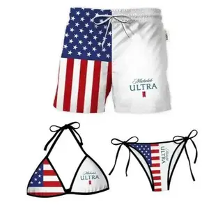 [Hot Summer 2026] Stars and Stripes Patriotic Couple Swimwear Set