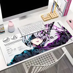 Cyberpunk Future Warrior Design Design Extra Large Gaming Mouse Pad,Aesthetic Desktop Decoration Protection Pad,Rubber Pad Non-slip Lock Edge Work Pad, Multi-size Mousepad Suitable For Laptop, Desktop Computer Games,Work,Family, Good Gift For Boys,Girls