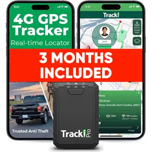 Tracki Pro GPS Tracker [3 Months Incl.] for Vehicles Magnetic Waterproof 4G LTE Car Tracker with Long Life Battery Up to 7 Months Unlimited Distance Smart Alerts Hidden Tracking Device