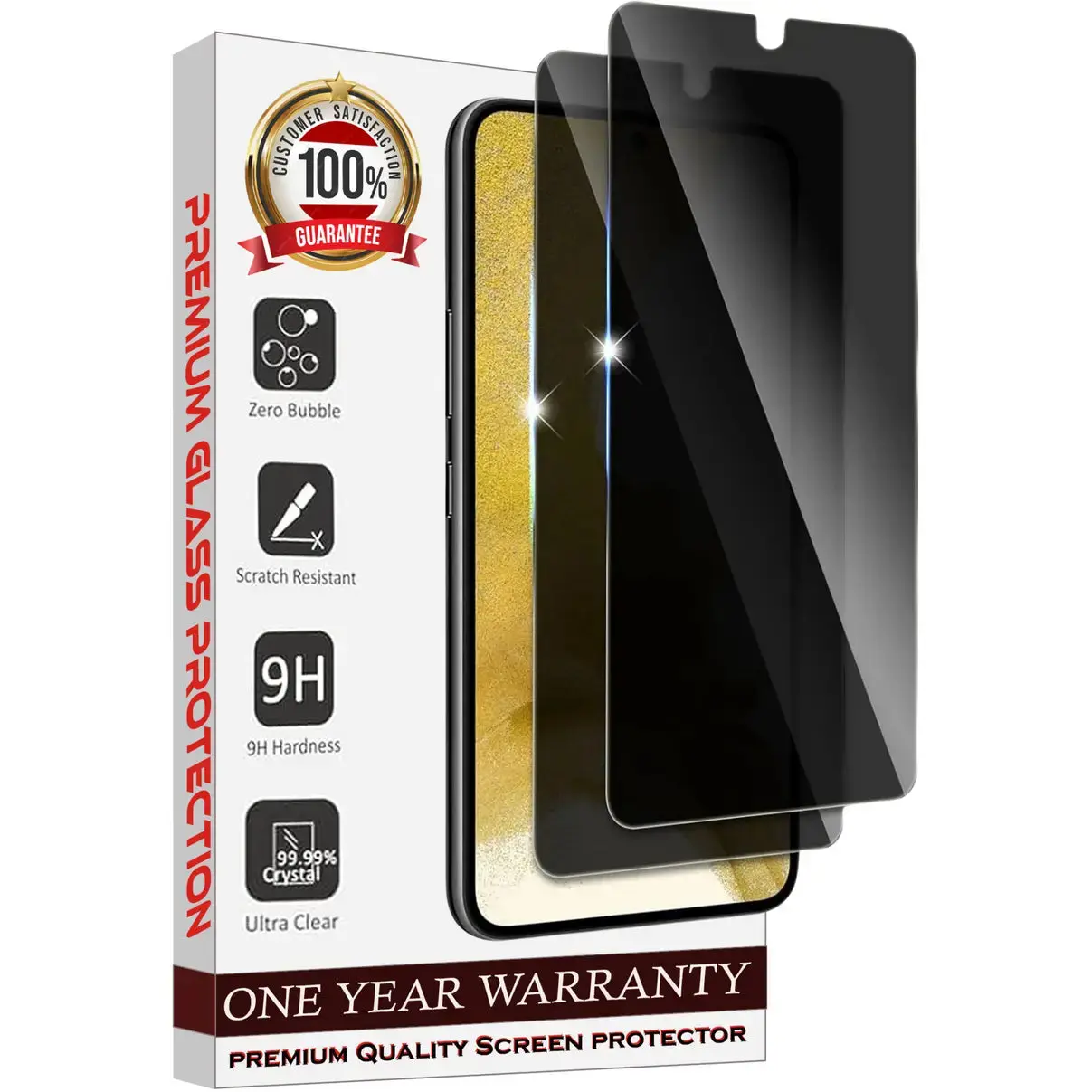 Entronix Case Privacy Screen Protector for Galaxy S10e Protector, Pack of 2 with Support Fingerprint ID Anti-Spy Tempered Film Protection Durable