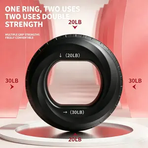 Silicone Hand Grip Ring Wrist Strengthener Finger Exerciser, Dual Resistance Grip Trainer for Muscle Strength, Hand Training & Stress Relief