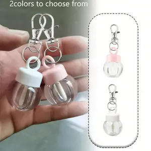 Transparent Lip Gloss Packaging Box with Lobster Clasp, Large Capacity Rose Lipstick Tube, Travel Essential Mini Refill Makeup