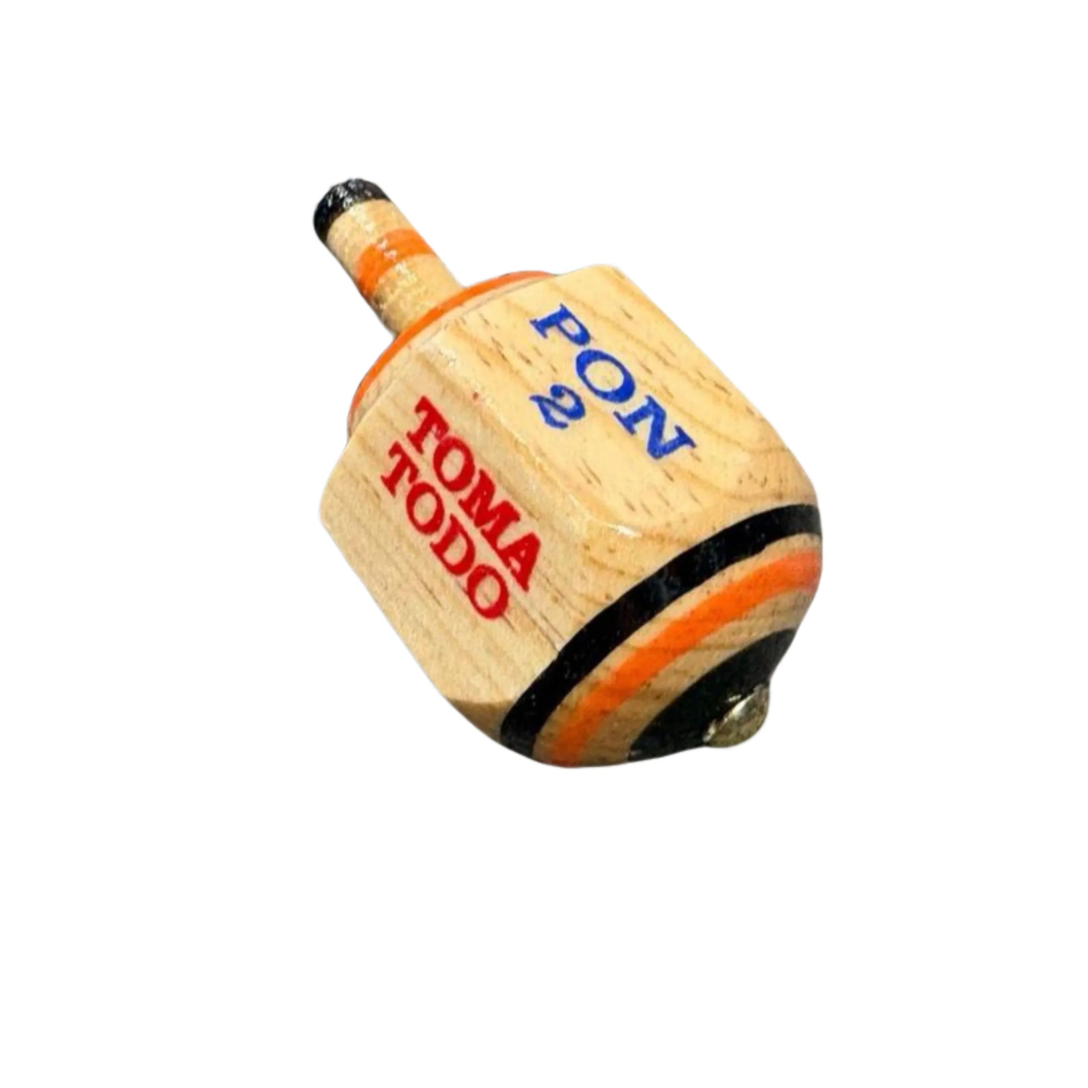 Mexican Artisanal Toy Pirinola Wood Multicolor - Toma Todo Mexican Game - 1pc