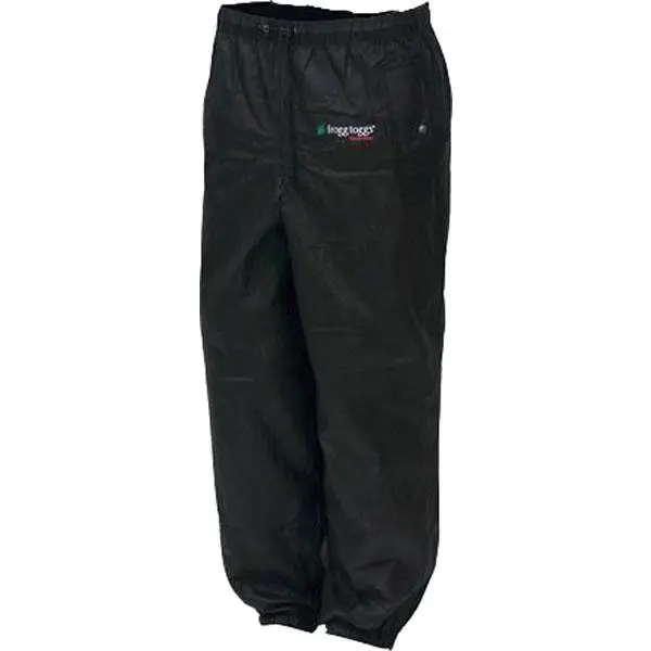Frogg Toggs Pro Action Waterproof Rain Pants, Black, Men's X-Large - PA83122-01-XL