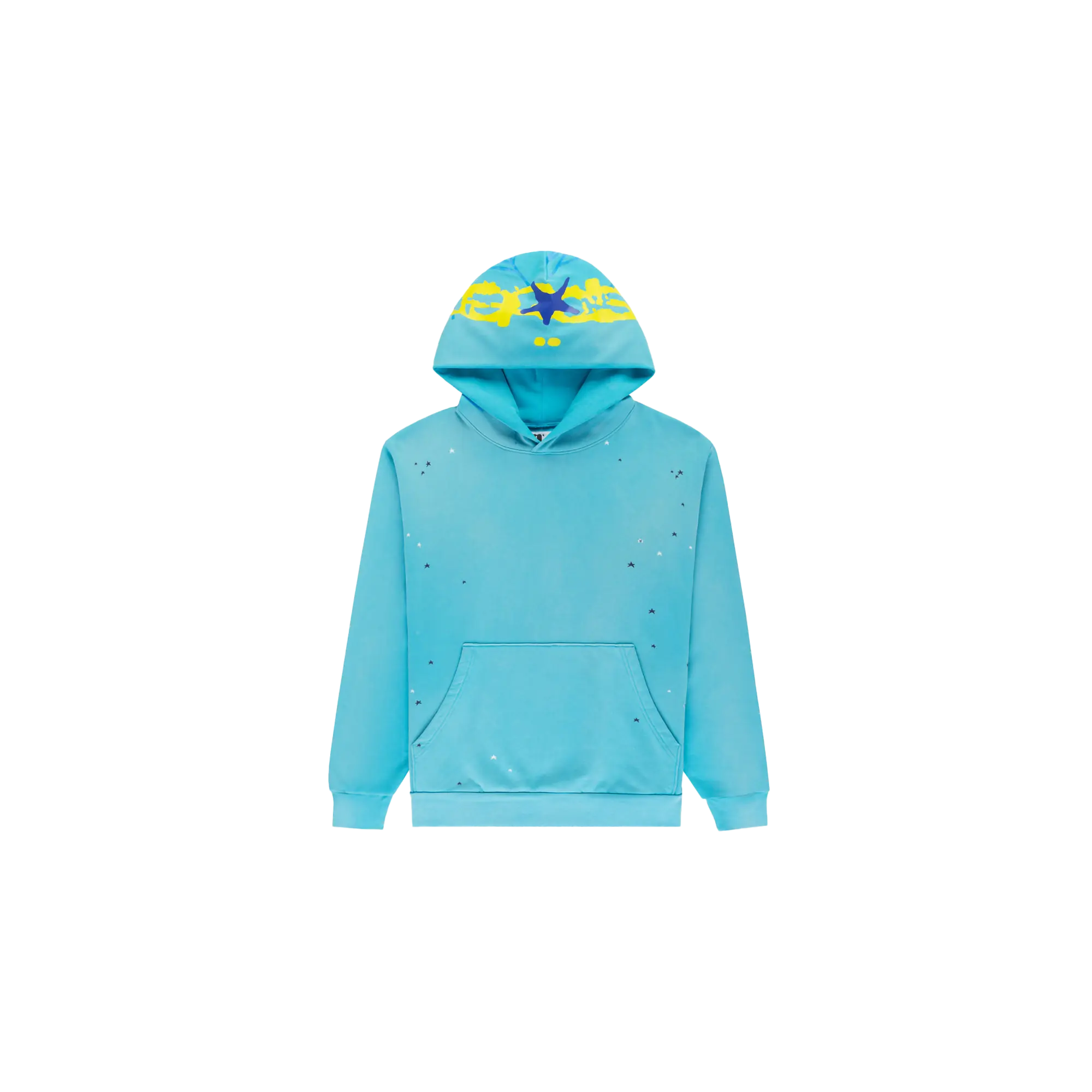 HEAVY WEB HOODIE "Cyan" SP5der89