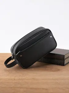 Men's Business Handbag, Wallet Clutch, 23cm Large Capacity, Dual Zipper Pockets, Fits Phone & Tablet, All-Season Use, Perfect Christmas Gift