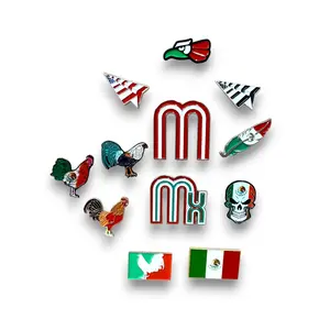 Pins Mexicanos  Gallos, Bandera y Estilo Callejero para Gorras y Ropa