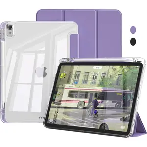 For iPad Case Compatible with A16 Models from The 11Th And 10Th Generations (2025/2022), As Well As iPad  Air M2 M3 11inch/13inch Ipads,  Ipad Pro M4 11inch/13inch， It Features a Holder for The Pencil, a Hard Clear Transparent Back Shell, a Soft TPU Shock