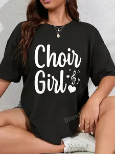 100% Cotton Choir Art for Girls Women Choir Singing Chorus Show Choir T-Shirt