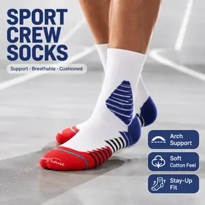 Men’s Running Compression Socks: 3-Pair Pack Non-Slip Sports Socks – Breathable and non-slip, Moisture Wicking,suitable for running, fitness, tennis, and other sports