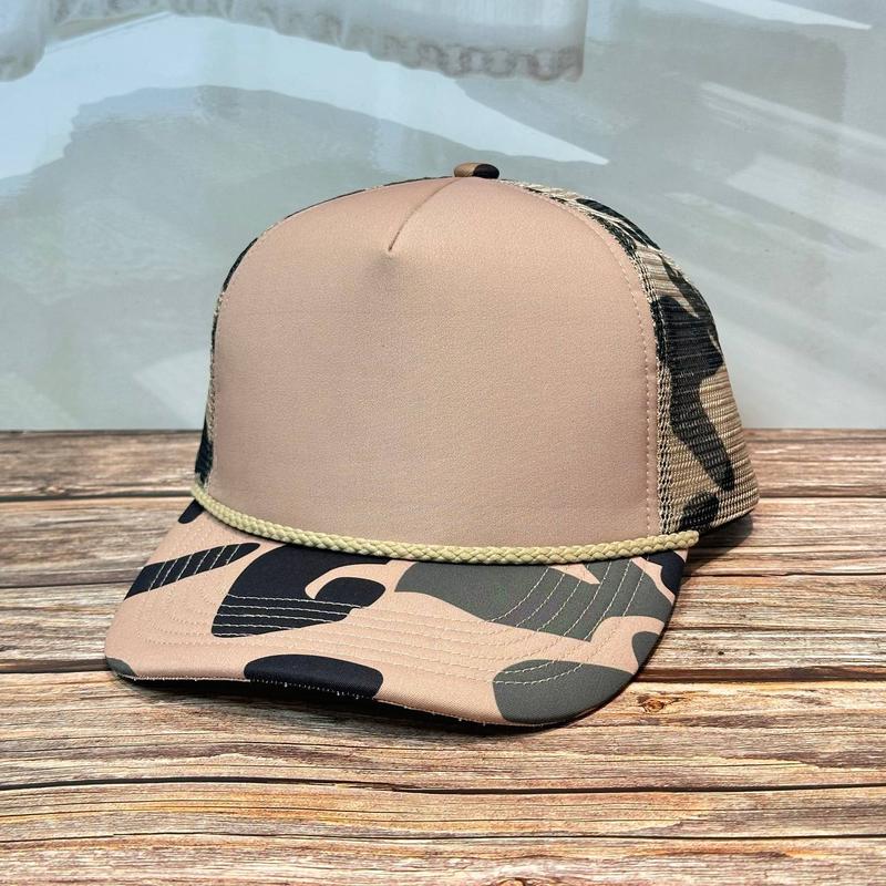 Retro Head Duck Camo Trucker Hat Collection - Durable Camouflage Design for Outdoor Activities, Comfortable Fit, Versatile Style