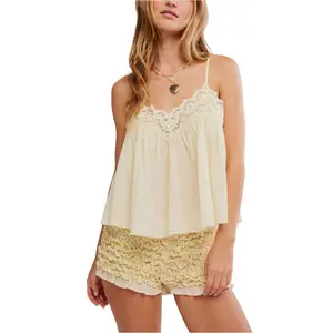 intimately fp Women's Woven Lace Cami - Pear Sorbet L